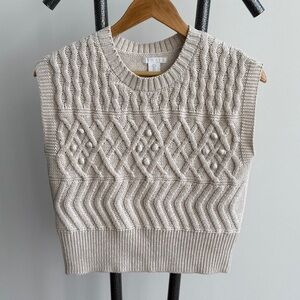 Pure Collection Cotton Blend Sweater Vest Small